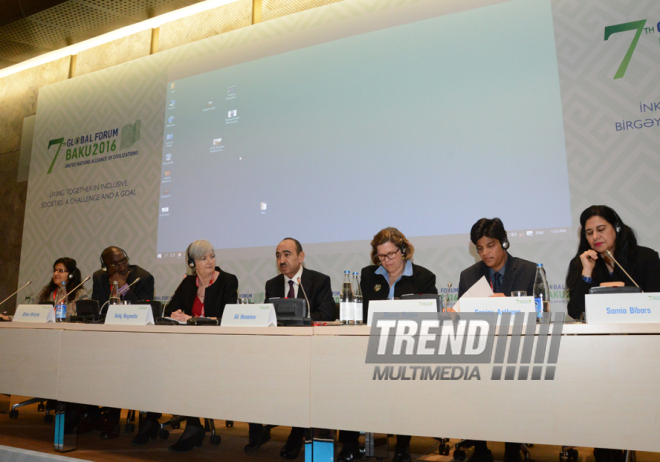 Sessions of 7th Global Forum of UN Alliance of Civilizations in Baku.  Azerbaijan, Baku, 27 apr. 2016